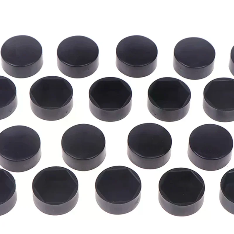 20pcs Hexagonal Nut Flat Head Plastic Protective Cap External Hexagonal Screw Low Head Decorative Cap Dust-Proof Cover