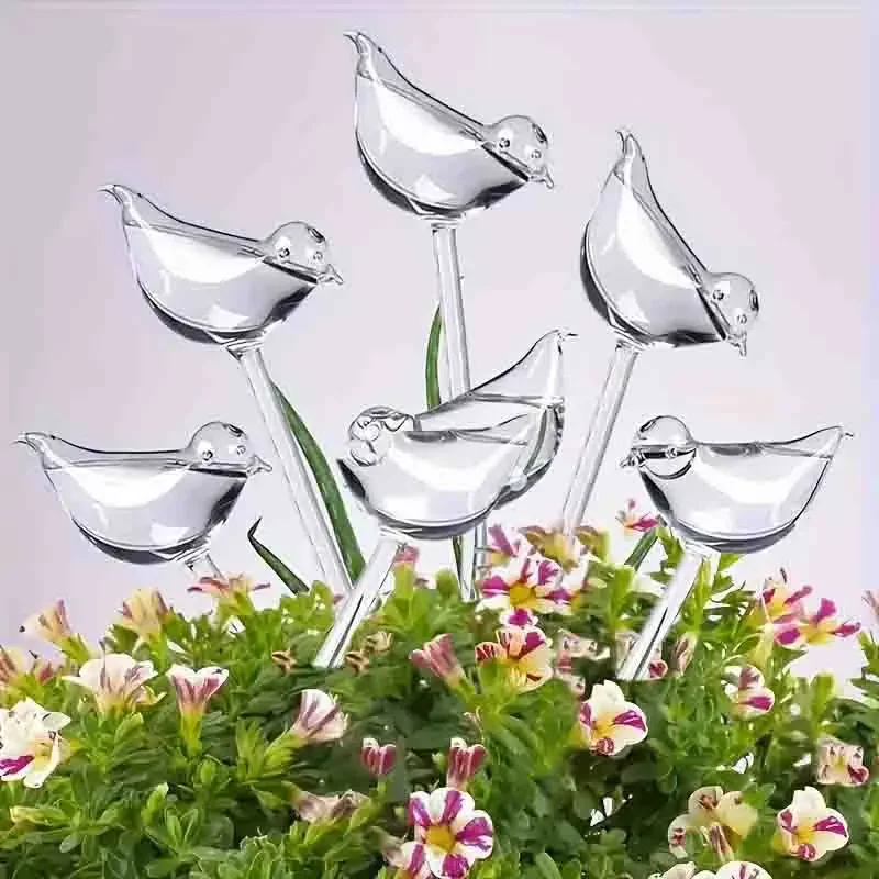 5pcs Automatic Plant Self Watering Bird Shape Water Device Plastical Drip Irrigation System for Home Garden Flower Plants