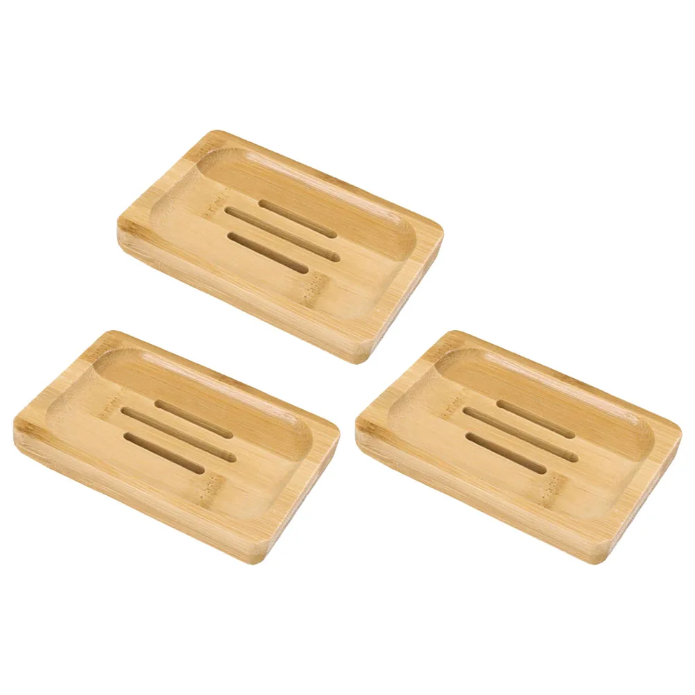 

3pcs Wooden Soap Rest Pcs H made Dish Tray Container Soap St Draining Rest St for Shower Suction Bath Kitchen Sink
