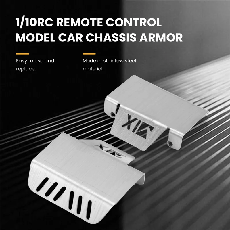 

Excellent-Stainless Steel Chassis Armor Axle Protector Skid Plate For RGT EX86190 EX 86190 LC76 1/10 RC Crawler Car Upgrade Part