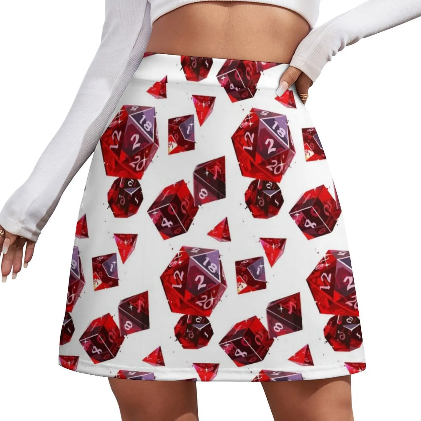 Gemstone Dice - Ruby Mini Skirt Summer dress womens skirts