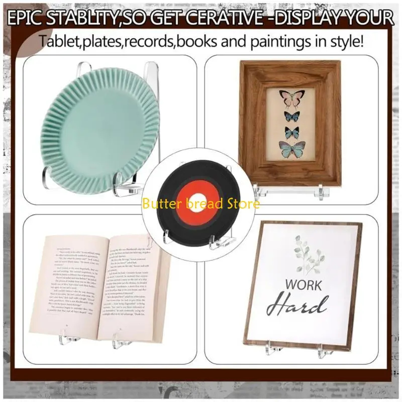 W89C Display Stand Photo Stand Decorative Plate Display Stand for Picture Frame