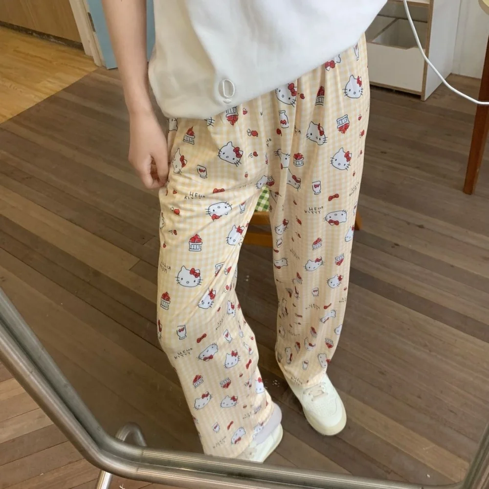 سراويل منزلية نسائية من حرير الحليب للخريف والشتاء سراويل بيجامة بنمط جديد ناعمة ومريحة يمكن ارتداؤها في الخارج #2