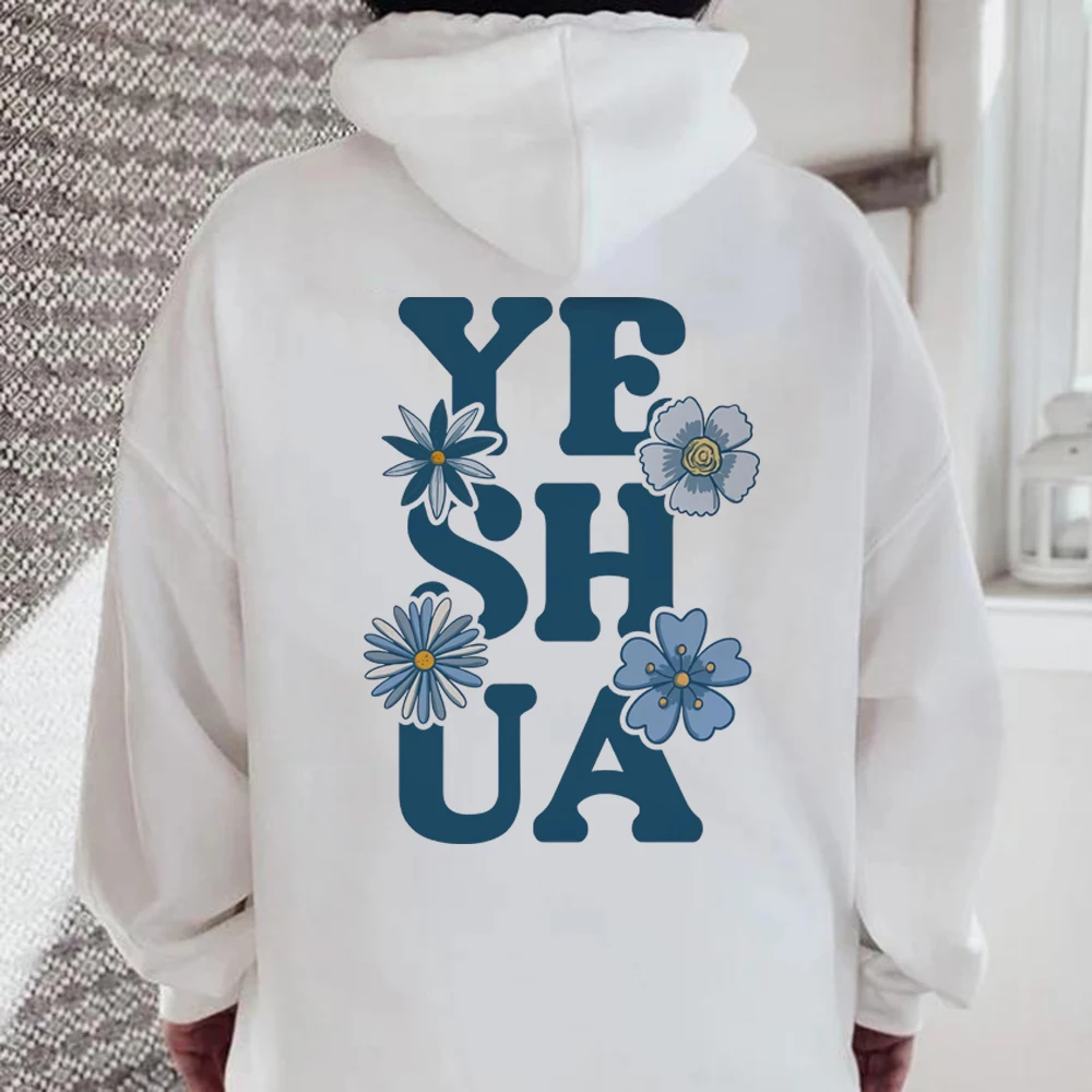 Frauen Yeshua Hoodie Blumen Christian Based Sweatshirt religiösen Geschenk Glauben Hoodies für Frauen Christian Pullover Yeshua Kleidung