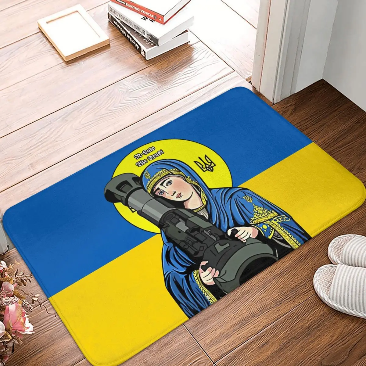 Kitchen Non-Slip Carpet Saint Javelin NLAW Protector Of Ukraine Bedroom Mat Welcome Doormat Home Decor Rug