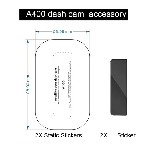 Для 70mai Dash Cam A400 Dash Cam Смарт-наклейка и статические наклейки для 70mai RC09 Статические наклейки задней камеры