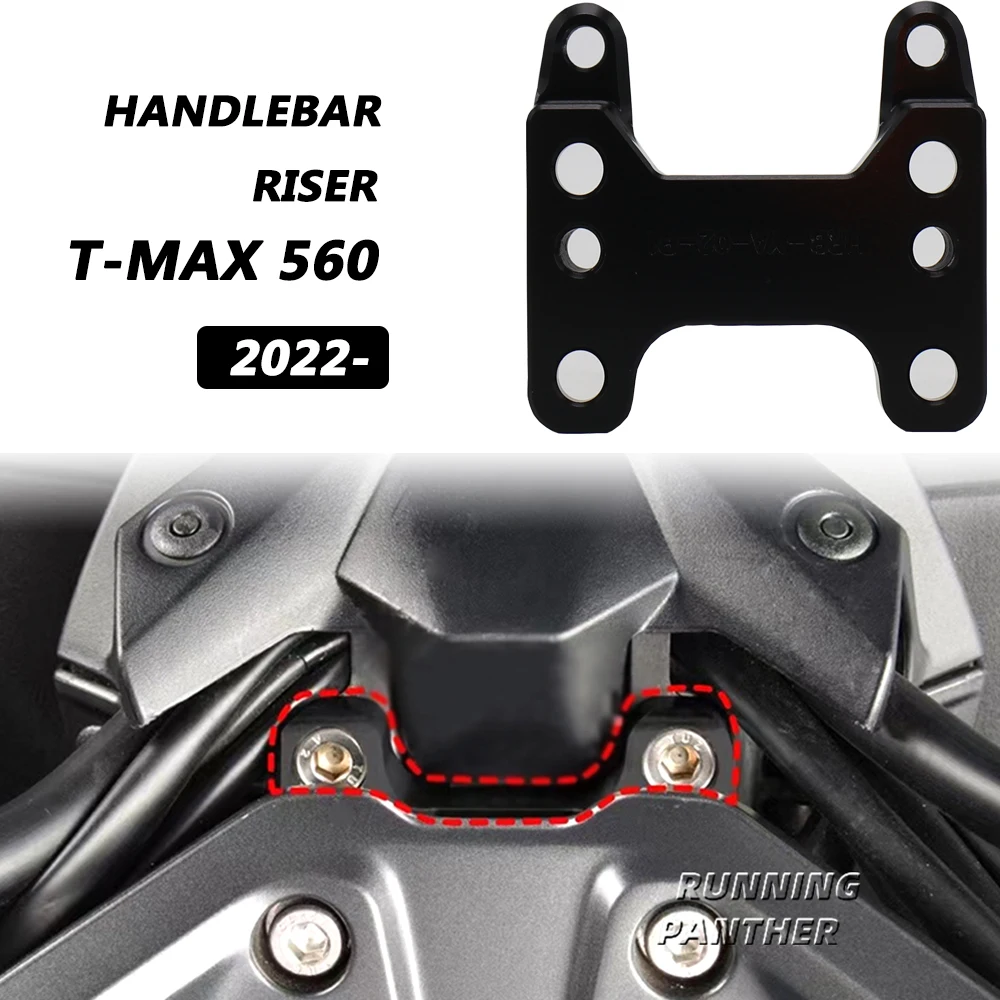 

Handlebar Riser 2022 2023 Motorcycle CNC Handle Bar Raiser Extend Mount Clamp Adapter For Yamaha TMAX560 T-MAX560 T-max TMAX 560