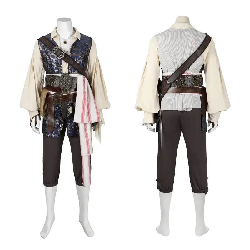 

Комплект костюма Джека для косплея для мужчин - плащ Джеки, рубашка, брюки, мужская одежда для косплея на Хэллоуин