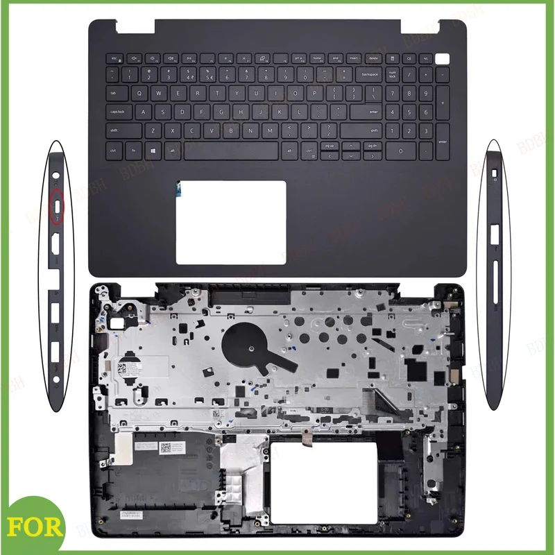 New Laptop US Keyboard For DELL Inspiron 3500 3501 3505 0KGHJK 0VJ342 01FPW2 0JHW9R Palmrest Top Case Upper Cover Silver Black