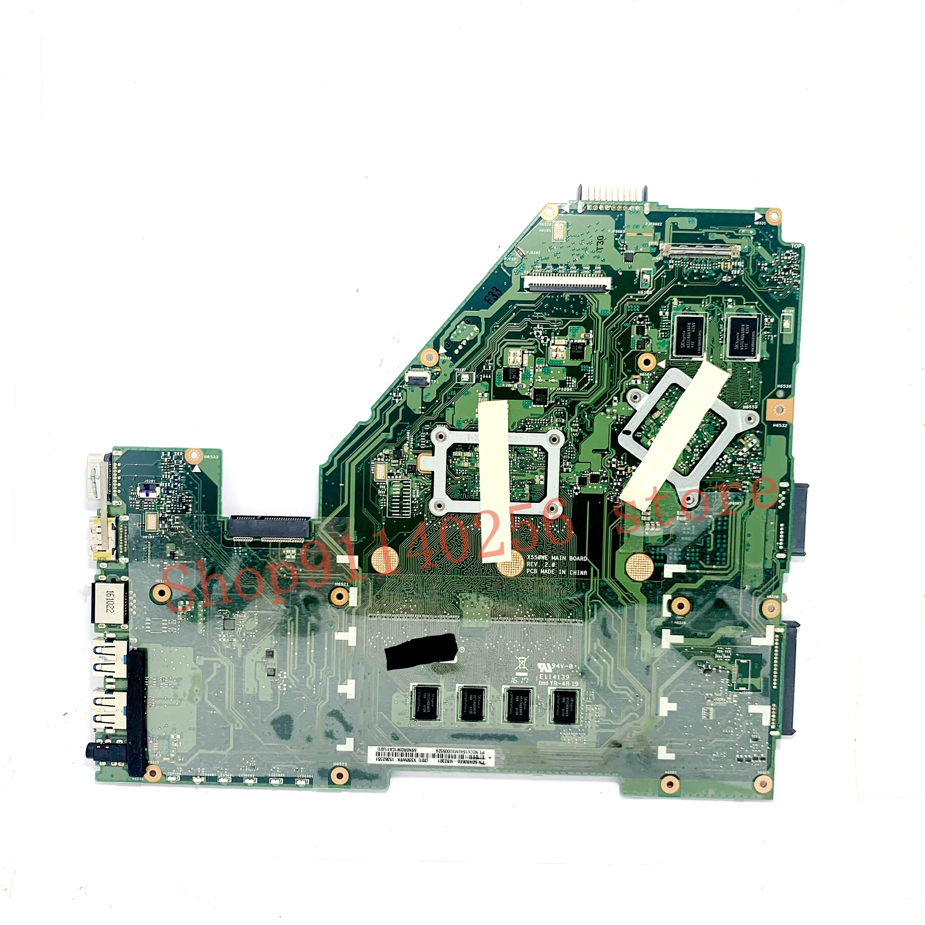 X550WE REV.2.0 High Quality Mainboard For ASUS X550WE Laptop Motherboard 216-0856050 With A4-5100U CPU 4G 100% Full Working Well