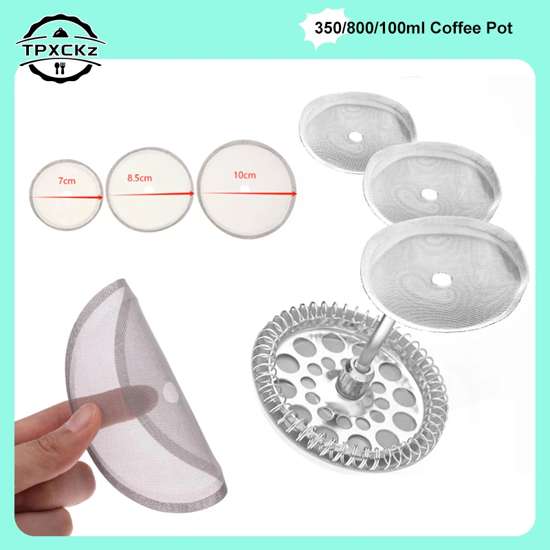 3Pcs French Press Filters Mesh Filter Replacement For 350 800 1000ML For Espresso Machine Coffee Pot Filter Mesh Coffeeware