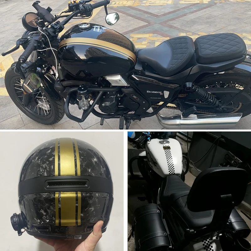 1PC 50CM Streifen Motorrad Aufkleber Refit Motorrad Kraftstoff Tank Körper Dekoration DIY Racing Helm Aufkleber Wasserdichte Vinyl Aufkleber – Detail 3