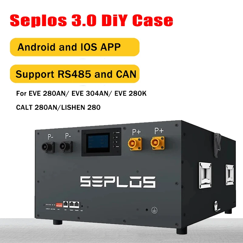 

Seplos MASON LiFePO4 Battery Case for DIY Solar 230Ah 280Ah Batteries Box For EVE 16S 48V CATL 304 LF280 LiFePo4 Bluetooth