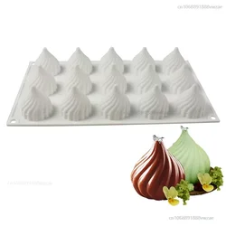 15 Hole Small Whirlwind Mousse Cake Mold Small Onion Cookie Silicone Mould Dessert Chocolate Baking Mold Bakeware Accessories