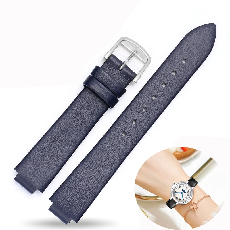 

FUYIJIA Women Italian Calf Leather Watchbands L-ongines L8 Substitute Strap Pin Buckle 12MM 14MM 16MM Soft Genuine Leather Belt