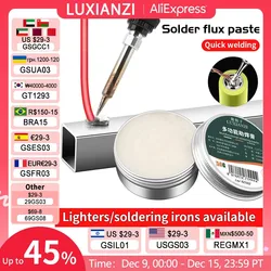 Luxianzi pasta de fluxo de solda multifuncional, peças eletrônicas pcb ic, ferramenta de reparo, cobre, ferro, estanho, bateria de metal, óleo de soldagem