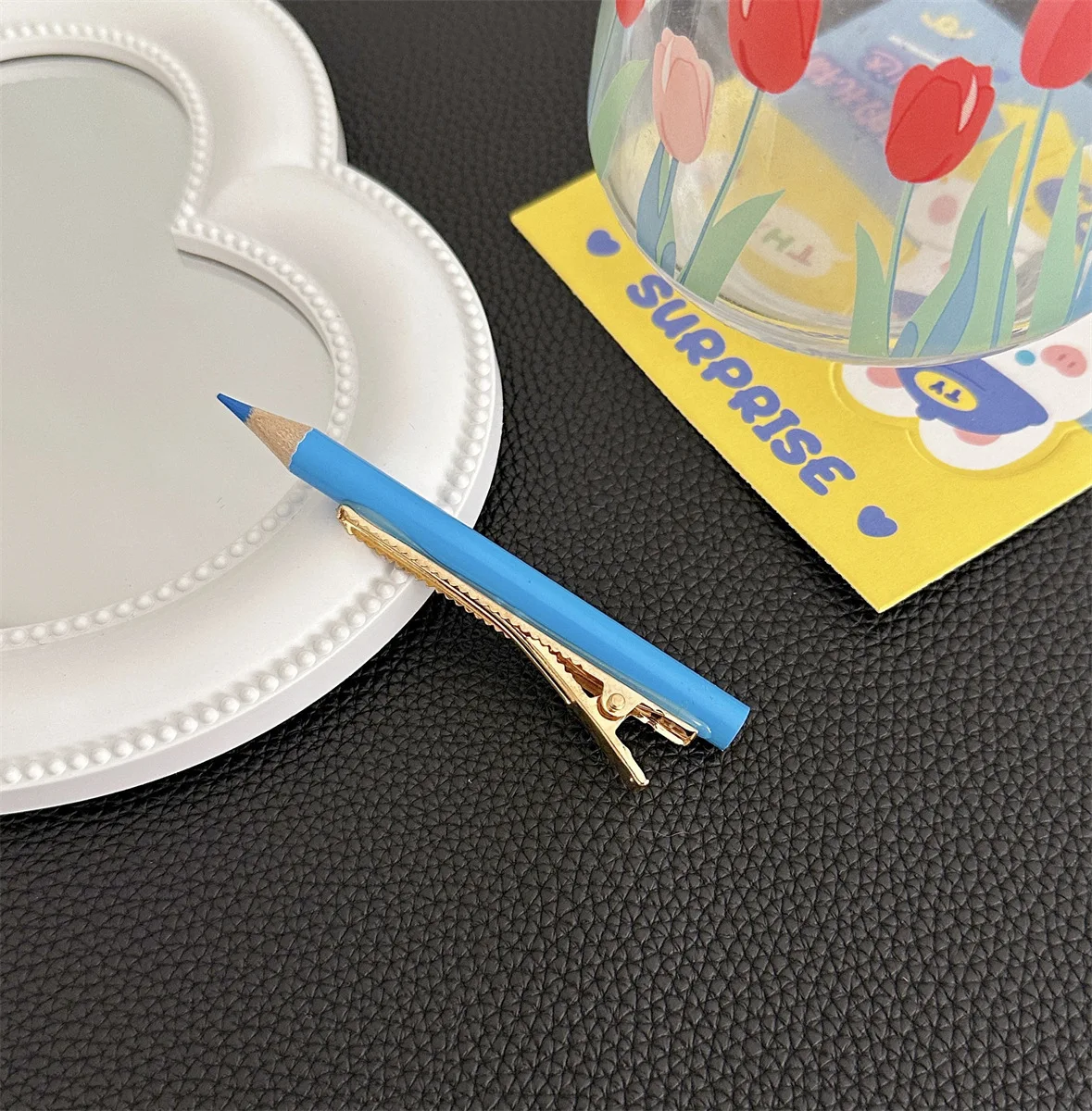 اكسسوارات تصفيف الشعر المشابك النسائية الملونة قلم رصاص مشبك شعر دبوس شعر رائع منقار البط للنساء الحفلات #4