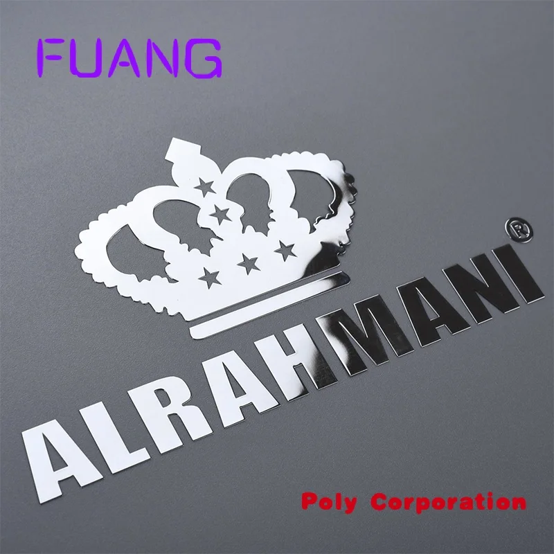 Custom  Custom Waterproof Self Adhesive Heat Metal Label Design 3D Vinyl Embossed Logo Metal Sticker For Car Laptop Noteboo