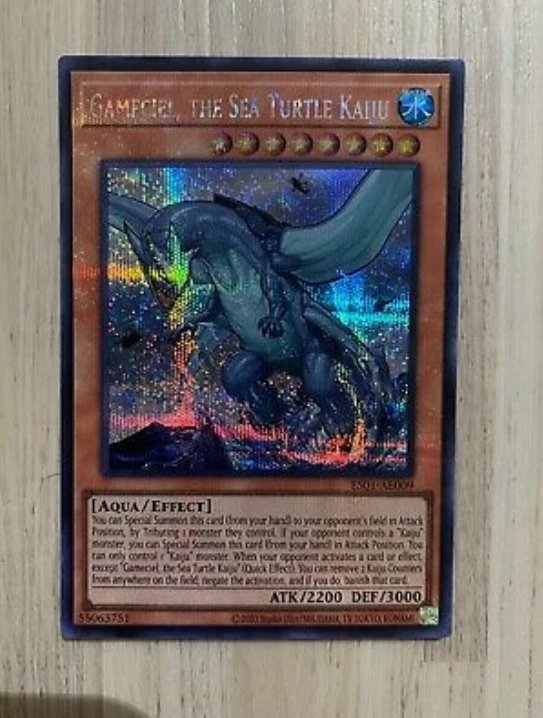 

Yugioh KONAMI Duel Monsters ES01-AE009 Gameciel, the Sea Turtle Kaiju Secret Rare Asian English Collection Mint Card