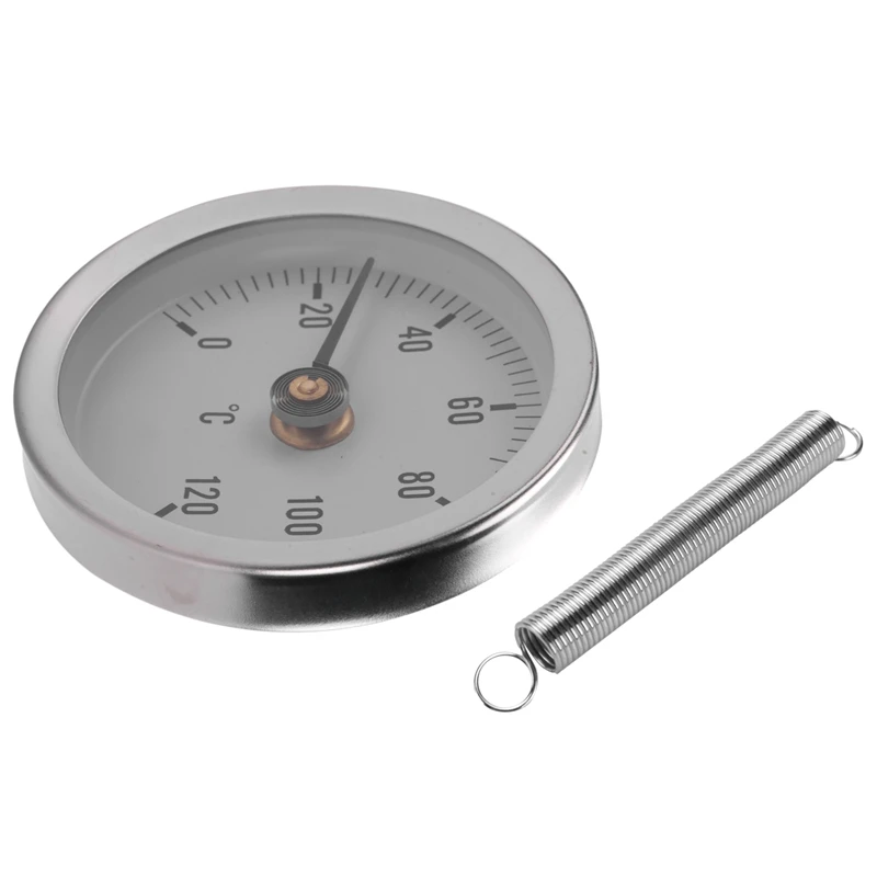 Ts-W50A Thermometer Hot Water Pipe Thermometer Bimetal Stainless Steel Surface Pipe Clip-On Temperature Gauge