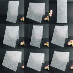 AZSG Christmas Snowflakes Love Flowers and Flowers Embossing Folder For DIY Paper Card Decoration Scrapbooking