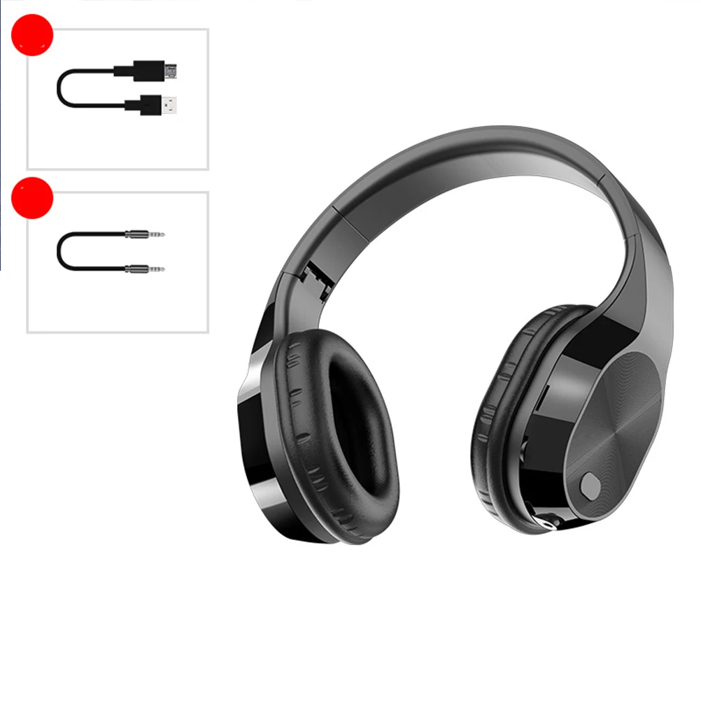 

T5 Wireless Headphones Sports Running Headset Computer Game Portable Foldable Low Noise Clear Sound Comfortable Travel