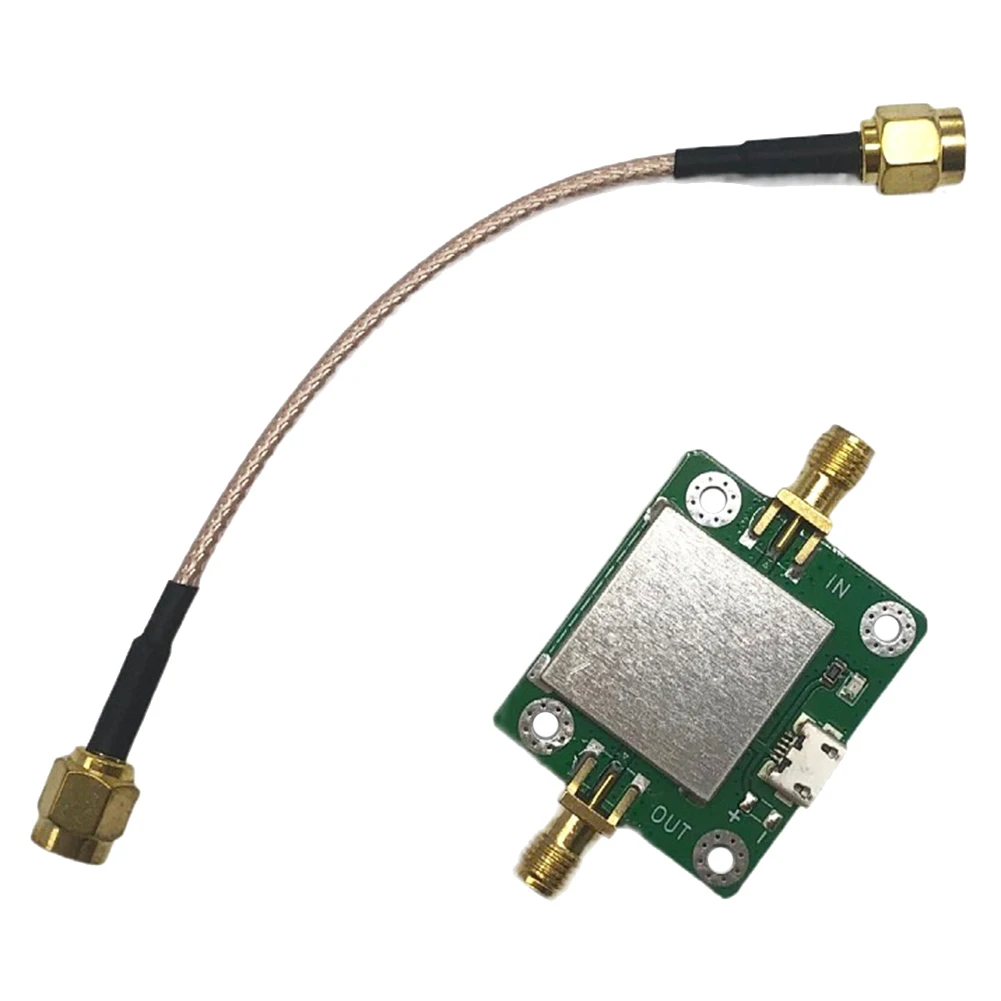 Amplificador RF de baixo ruído com porta de alimentação USB, cabo SMA para HackRF H2, ganho 20DB, 50Ω, 50M-6GHz