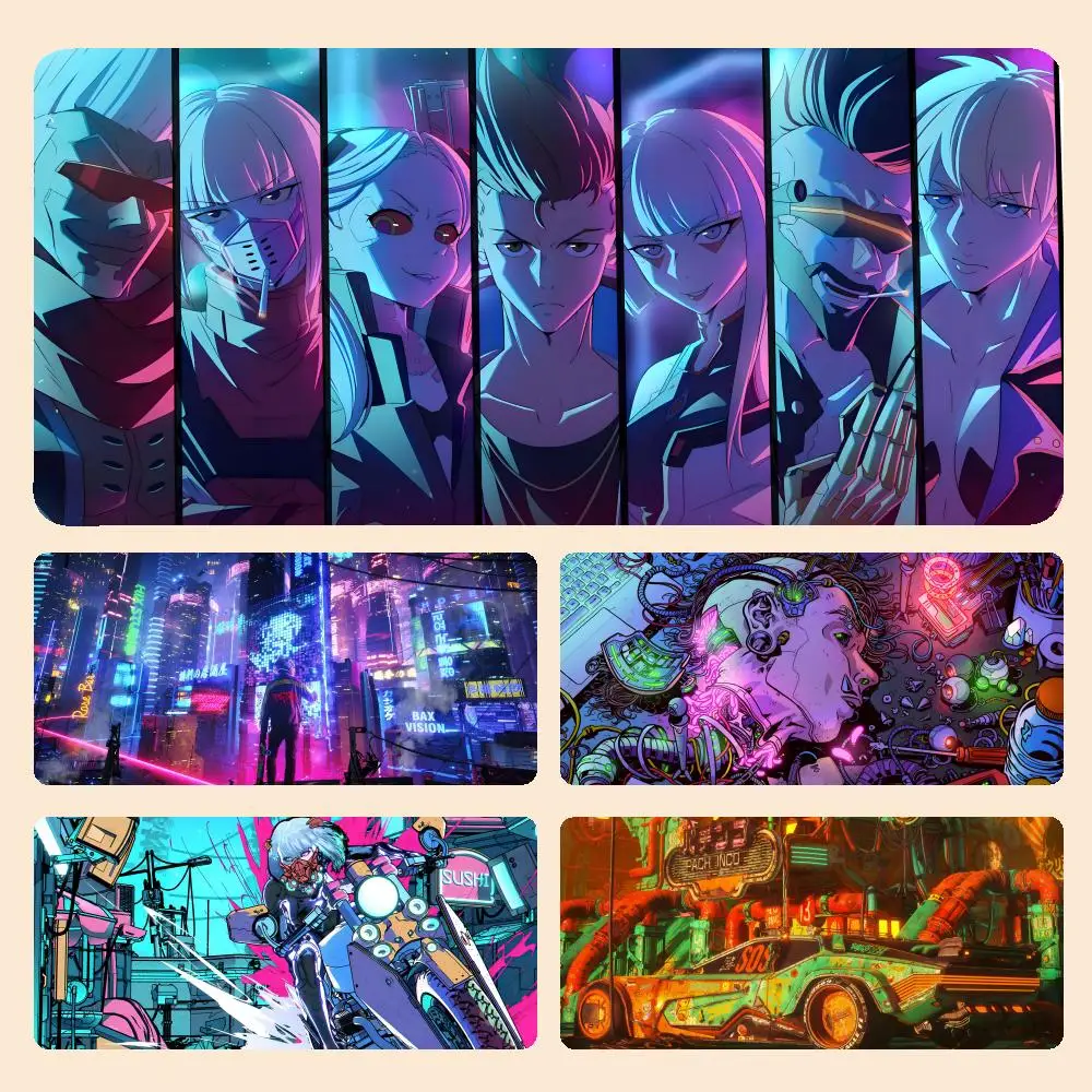 

Anime Gamer XL Computer HD Home Mousepad XXL Mouse Mat Natural Rubber Non-Slip Carpet Table Mat C-Cyberpunk Anime E-Edgerunners