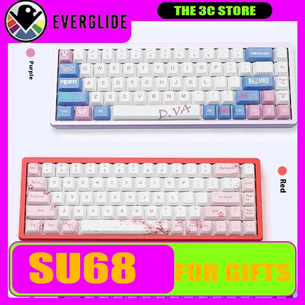 Everglide Su68 Mechanica Keyboard Magnetic Switch 8K Aluminium Alloy Low Delay Gaming Keyboard RGB Customized Pc Gamer Gifts