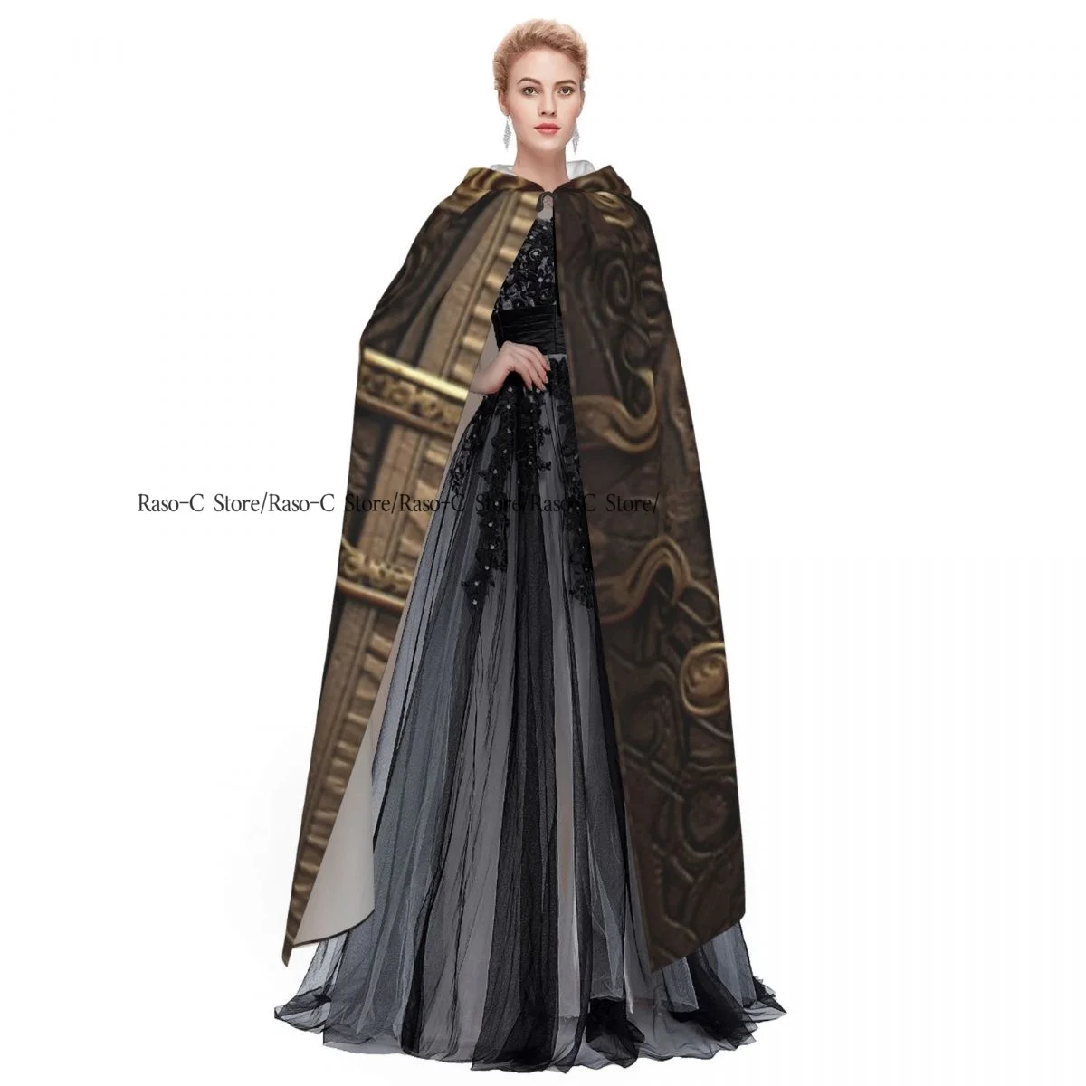 Capa larga con capucha para otoño