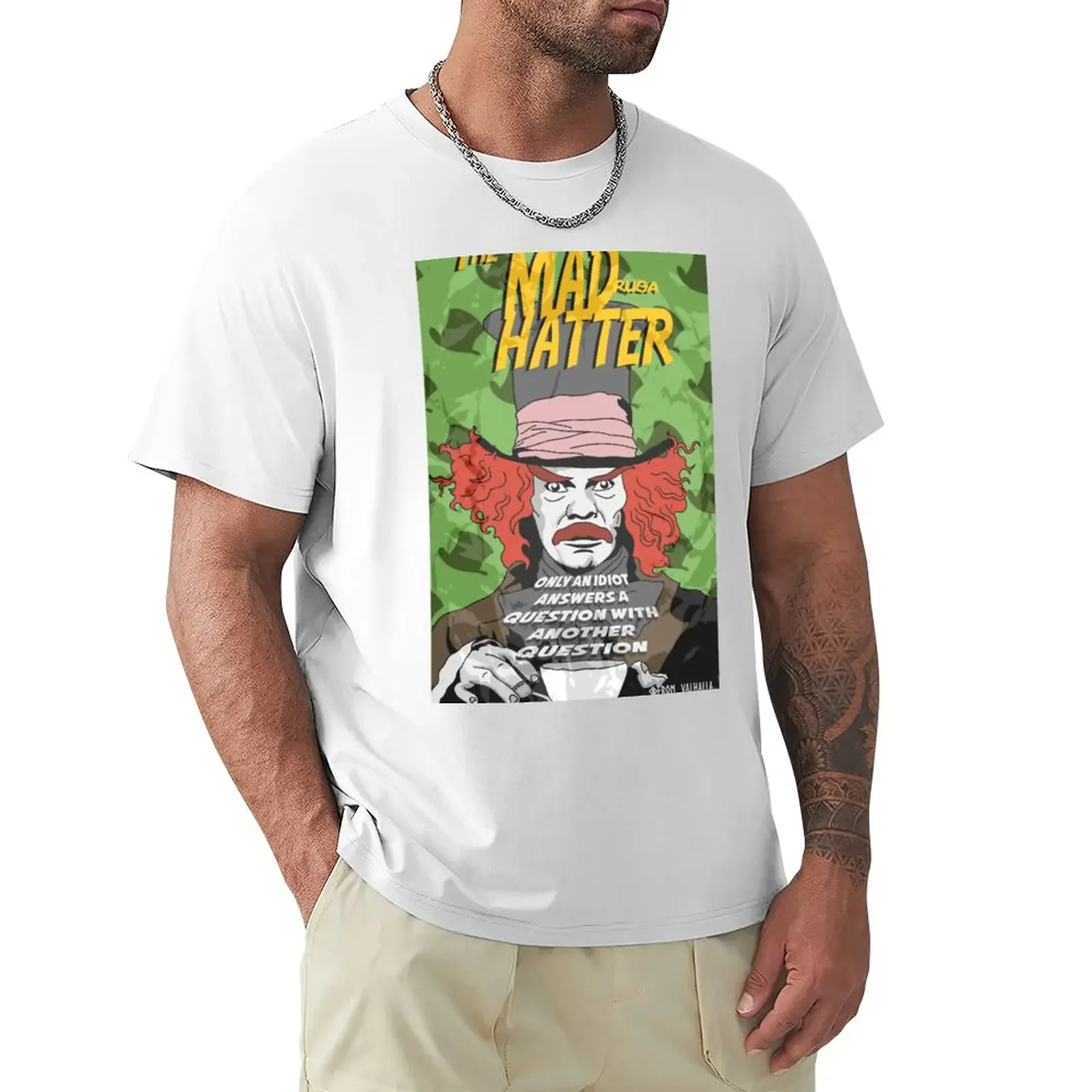 The Mad Hatter T-Shirt customs hippie clothes t shirt for men