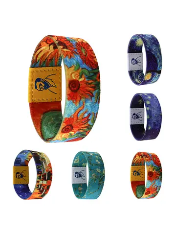 Van Gogh Art Bracelet Bracelets on Hand Jewelry Stretch Wristband Bracelet for Women Bangles Fashion Accessories 18cm