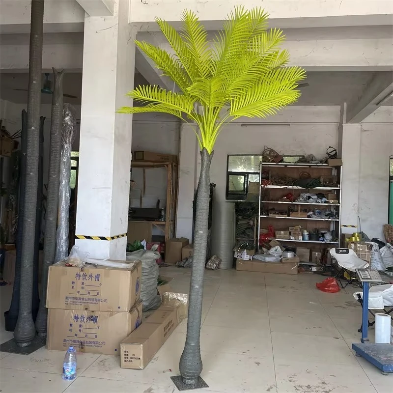 #￥Realistic Simulated Betel Nut Tree Vibrant Foliage Indoor Decorative Artificial Plant High UV Certified Plastic Flower