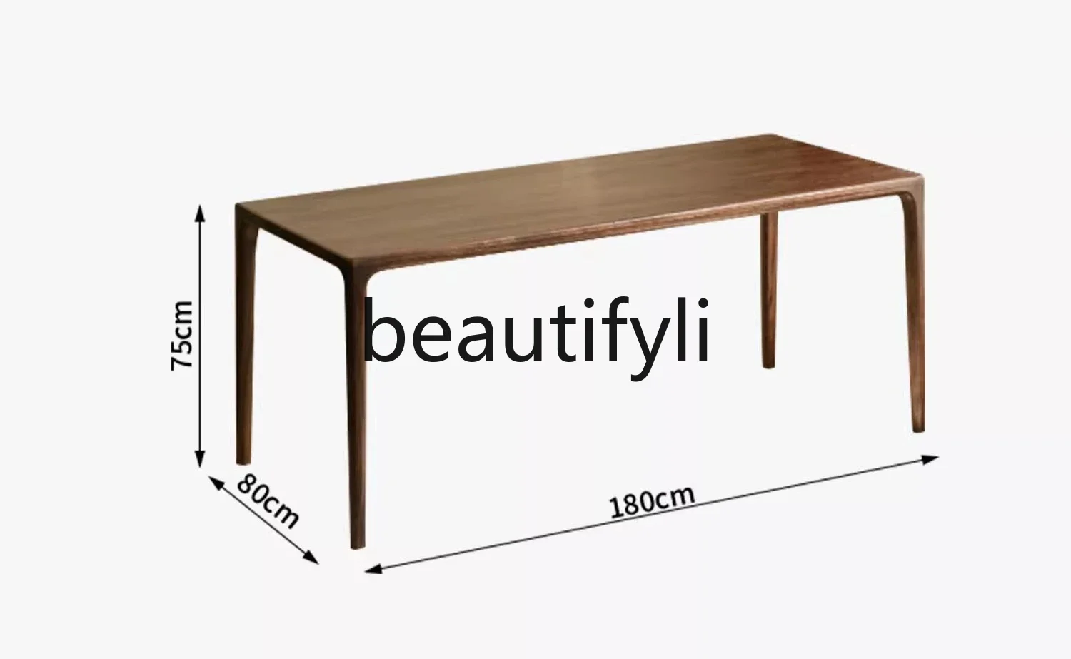 

A26 North American black walnut dining table solid wood rectangular dining table modern simple household log