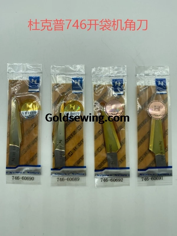 

746-60690 746-60689 746-60692 746-60691 Прочное лезвие H для машины для открывания пакетов Durkopp 766, угловой нож, левый и правый нож