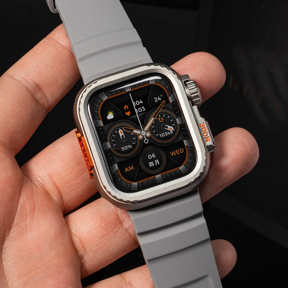 حافظة معدنية بحزام من السيليكون الناعم لسلسلة ساعات أبل 10 9 8 SE سوار للتنفس لساعة IWatch Ultra 49/46/45/44 مللي متر معصمه