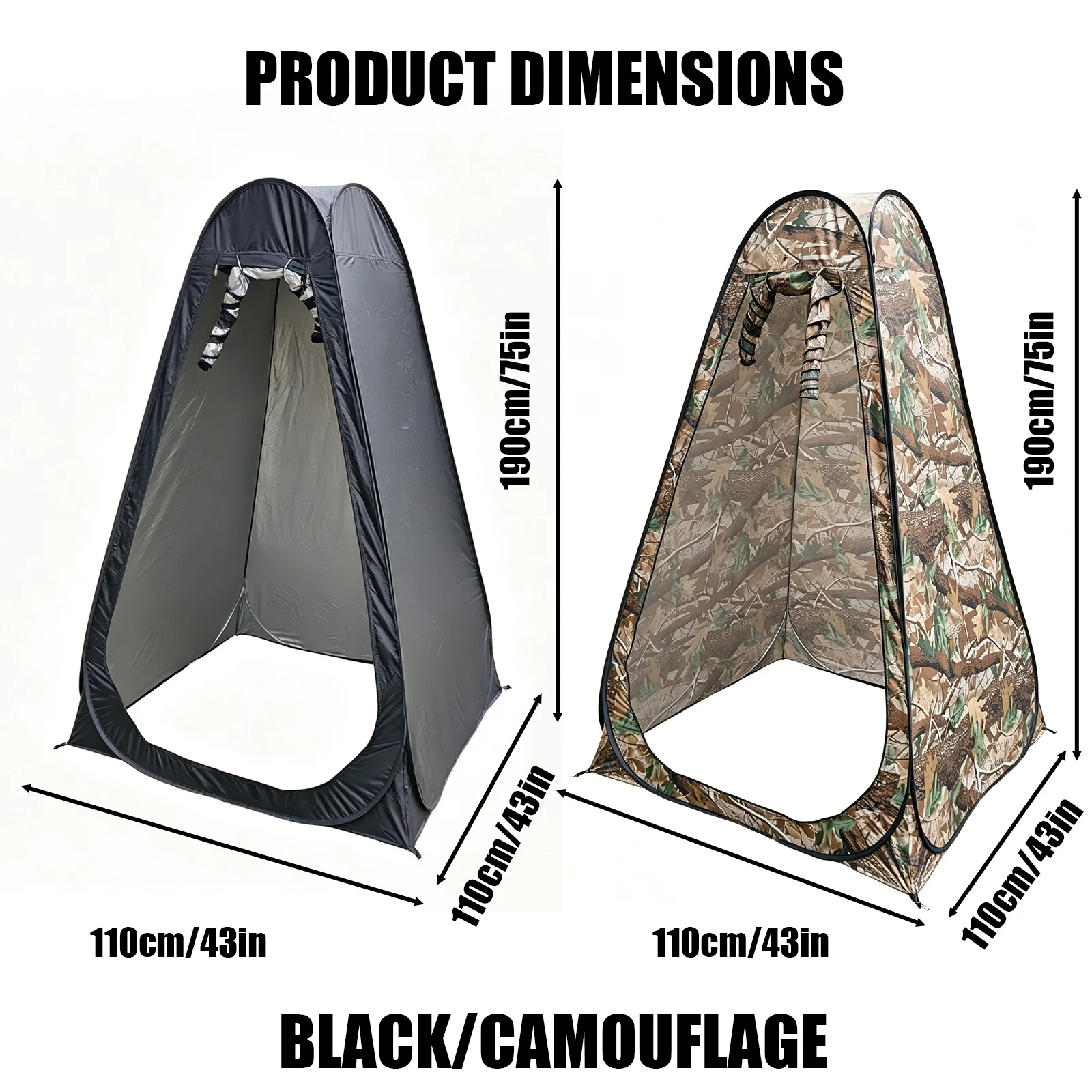 1 Person Pop Up Shower Tent for Family Camping, Outdoor Privacy Changing Shelter, Foldable Family Tent