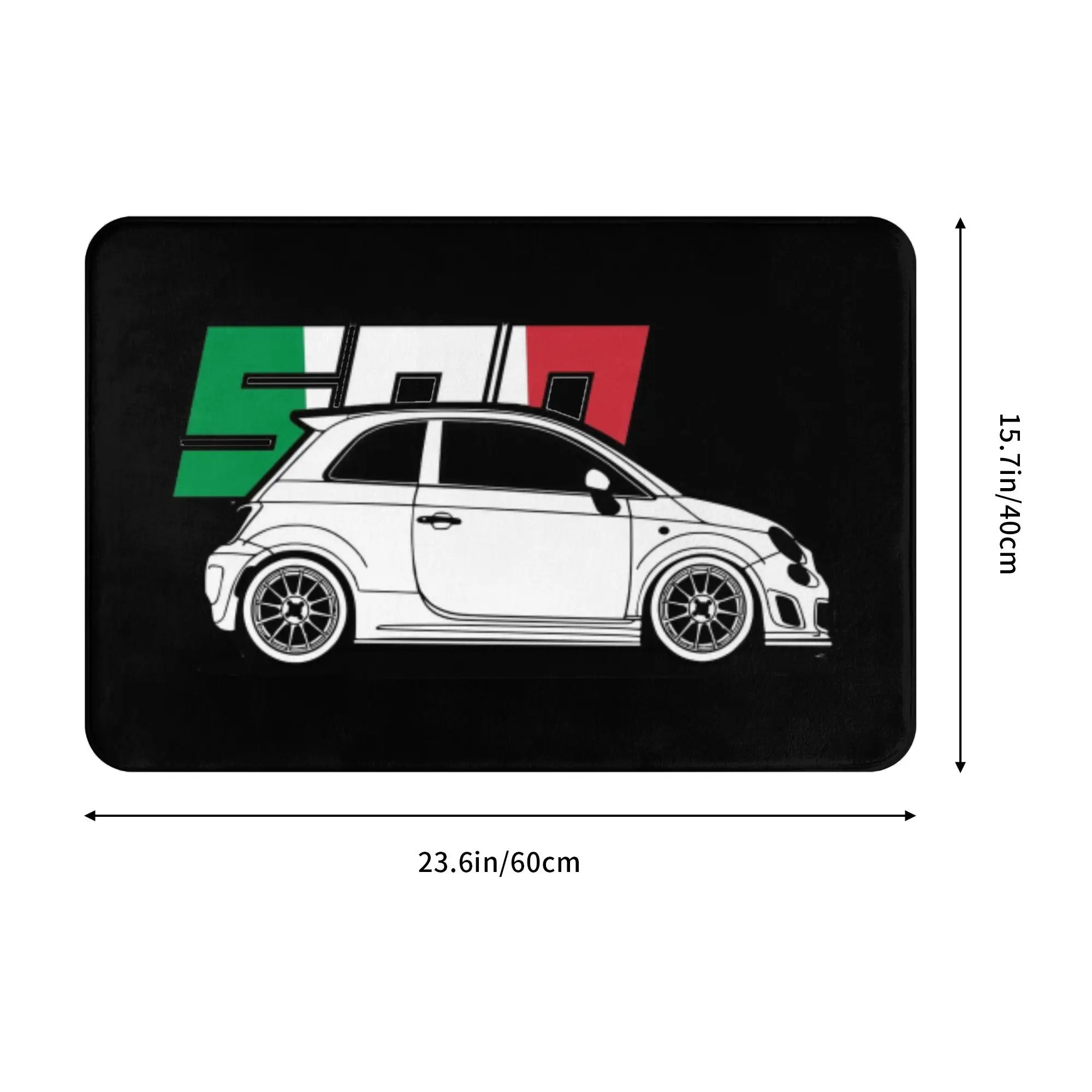 Fiat 500 Abarth Anti-slip Doormat Floor Mat Cushion Carpet Rug for Kitchen Entrance Home Bedroom Footpad Mats