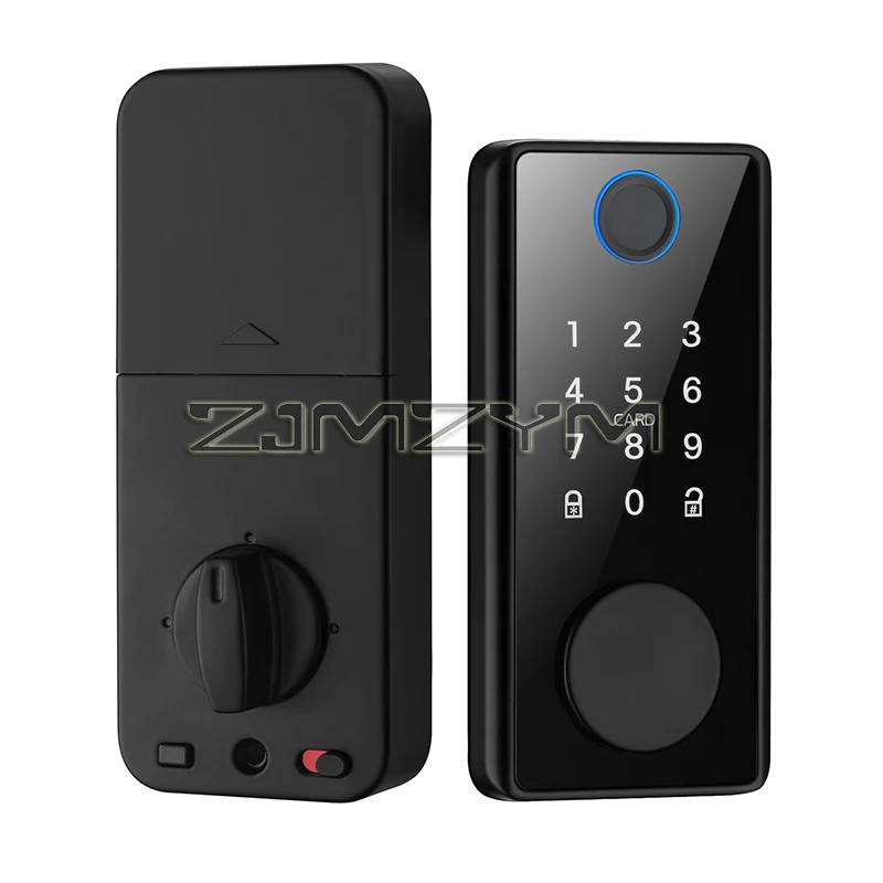 Imagem -02 - Fechaduras Inteligentes Deadbolt com Senha Biométrica de Impressão Digital Bluetooth Wi-fi App Porta de Entrada Keyless Bloqueio Auxiliar