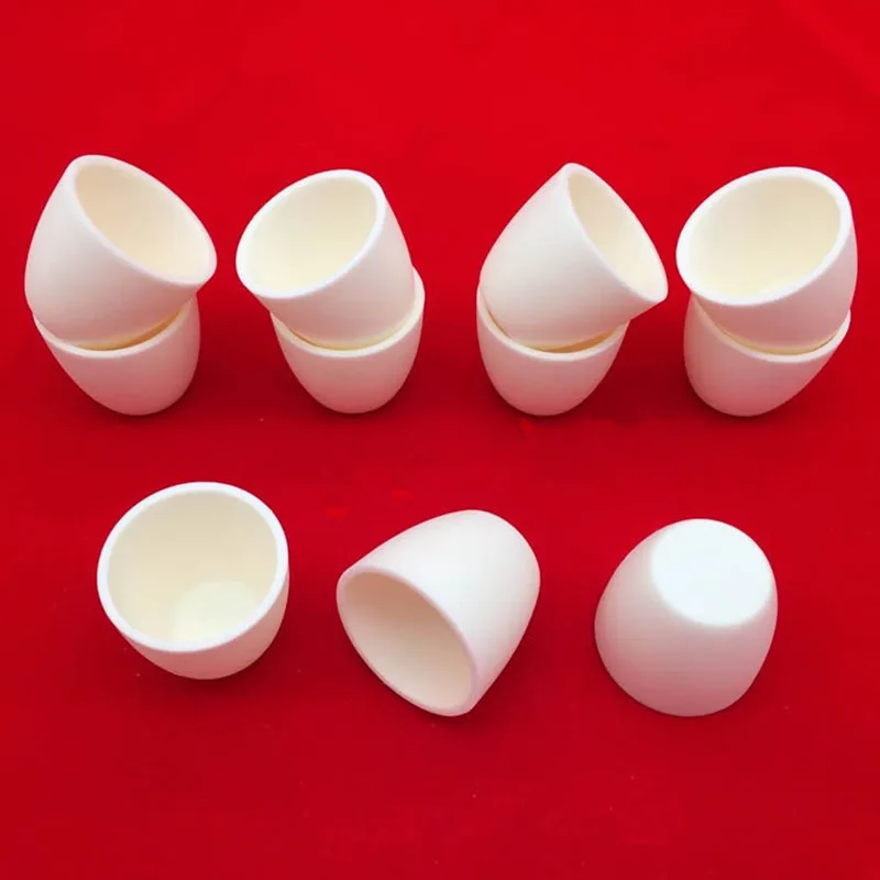 3ml 5ml 15ml 20ml 30ml 40ml Alumina Crucible 99% Pure Al2O3 Arc-shaped Common Type Alumina (Corundum) Ceramic Smelting Crucible