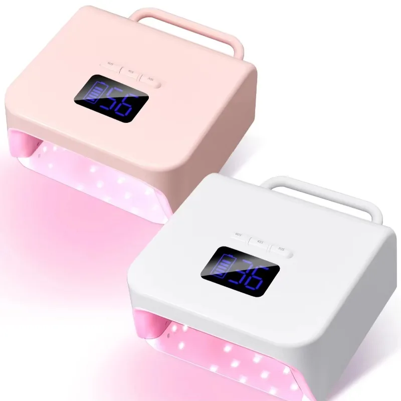 Professional 220W Gel Nail Dryer – Rechargeable Design with Intelligent Induction & 48 LED Beads