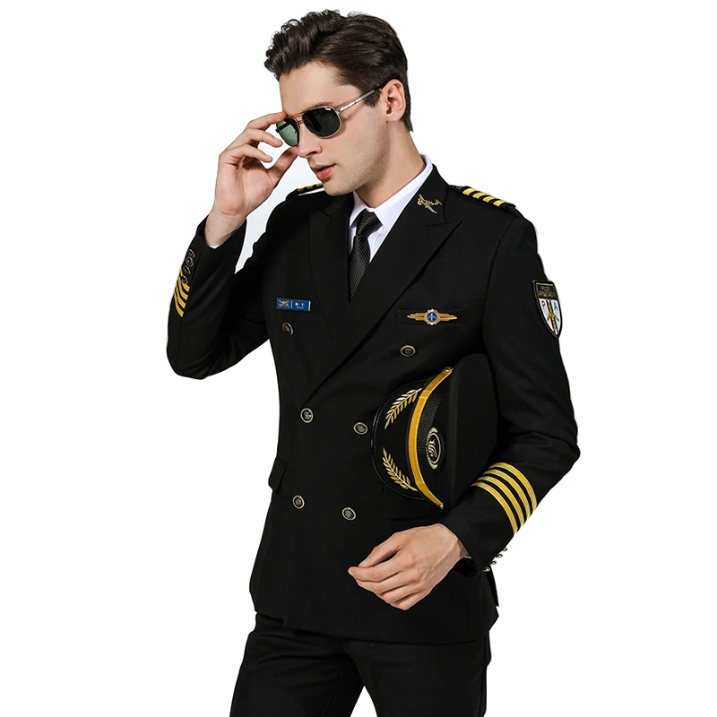 زي طيار لشركة الطيران، ملابس عمل، زي كابتن هوائي، بدلات احترافية لمضيفات الطيران، زي طيران للرجال، مضيف جوي