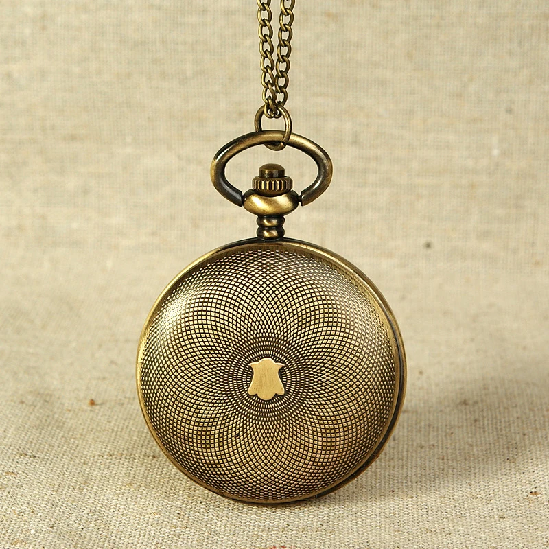 الفاخرة Steampunk الميكانيكية ساعة جيب للرجال النساء الهيكل العظمي حالة Vintage الأرقام الرومانية البرونزية الهاتفي فوب سلسلة قلادة ساعة