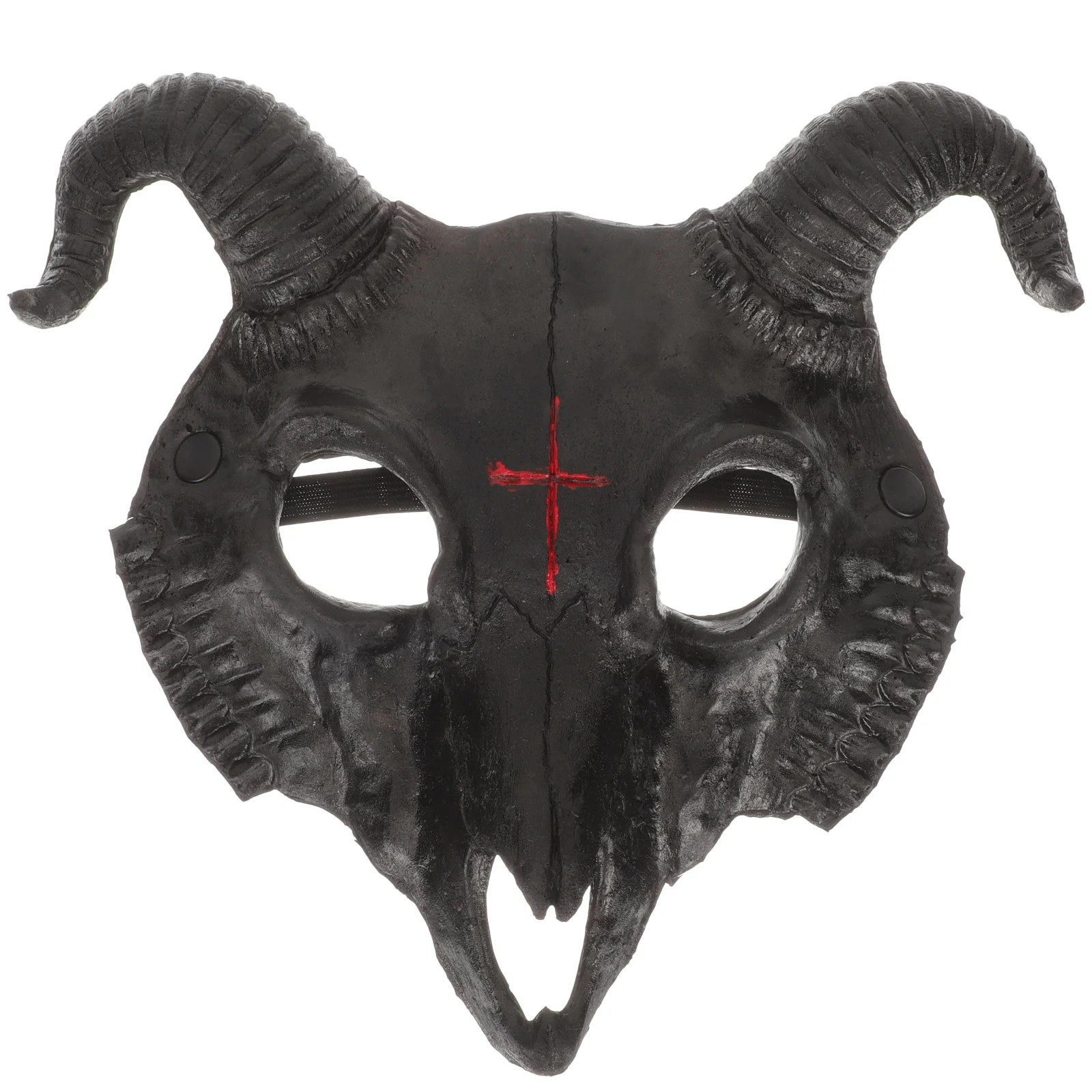 

Ghost Mask Halloween Goat Demon Pu Material Face Cover Black Sheep Cosplay Party for Festival Man