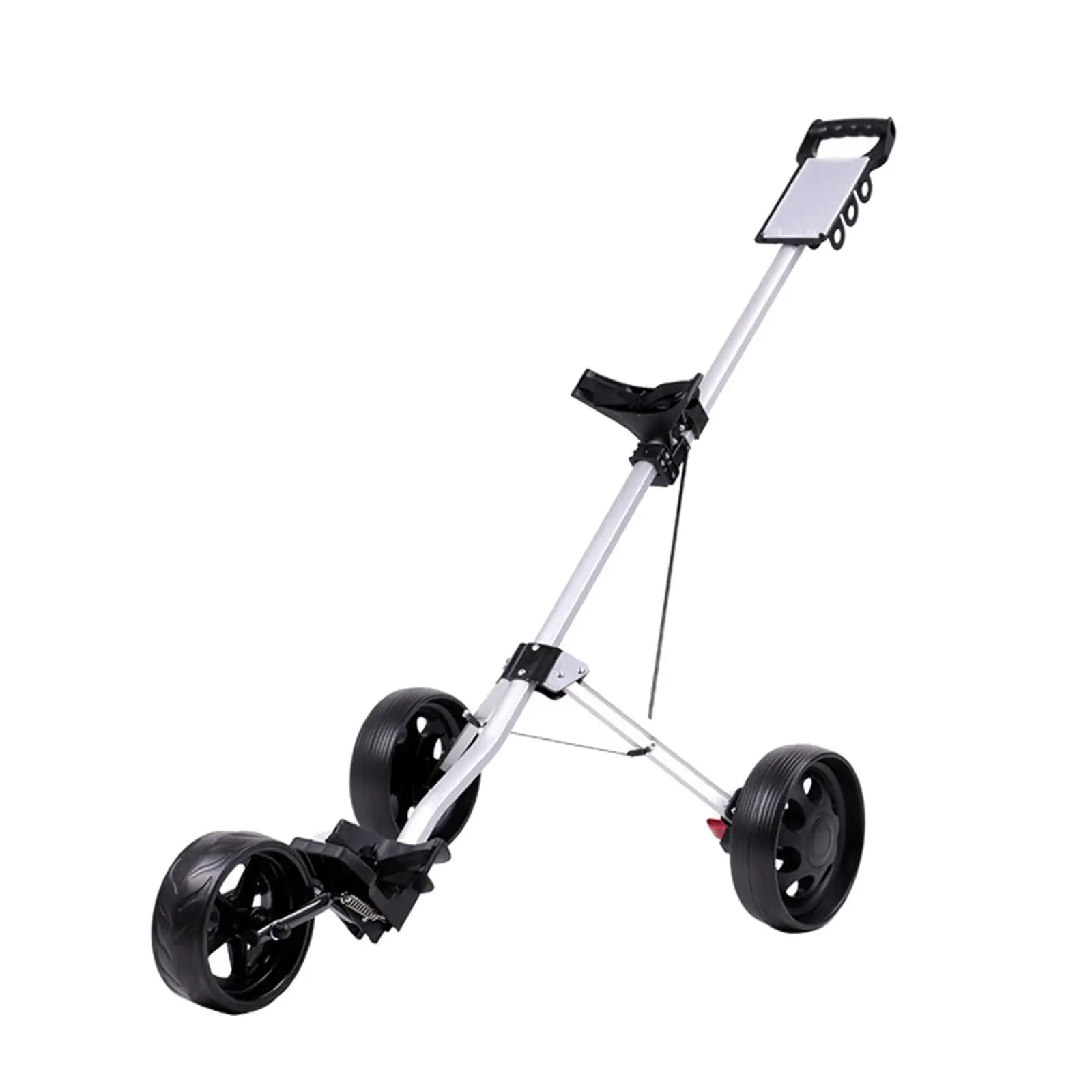 

Push Pull Golf Cart 3 Wheeled Caddy Cart with Scoreboard Golf Pull Cart