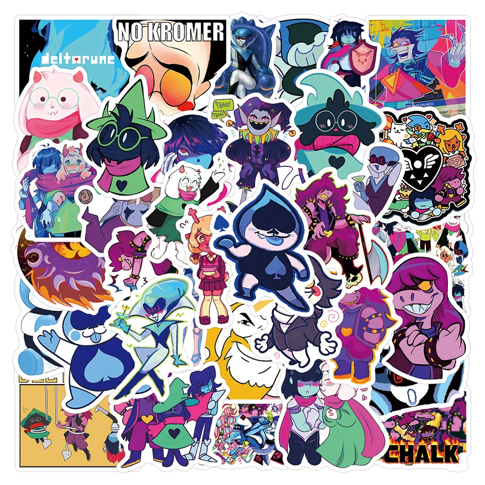 10/30/50/110 Stück Anime-Spiel Deltarune Aufkleber Kris Ralsei Susie Decals DIY Skateboard Laptop Motorrad Handy Wasserdichter Aufkleber