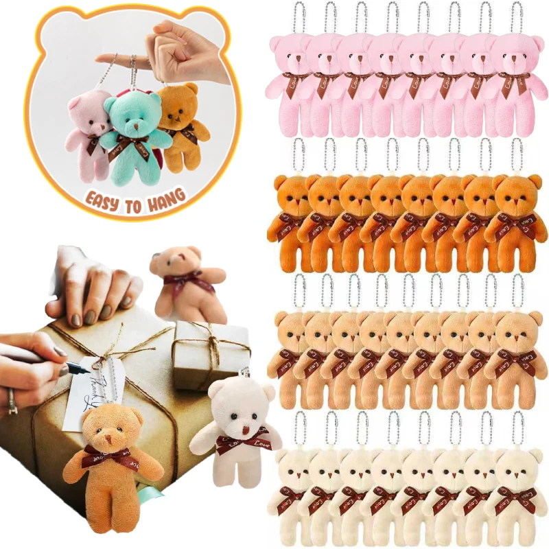 Wedding Supply List - 12-120PCS Keychain Mini Teddy Bear Bulk