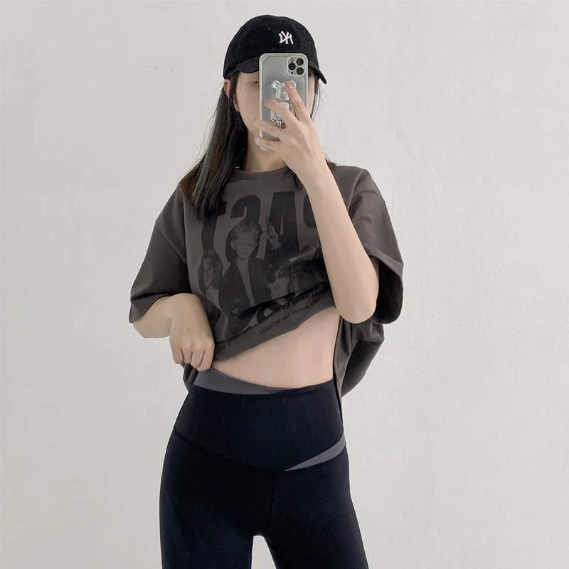 Wyszczuplające spodnie do jogi z wysokim stanem, krzyżowane paski, cienkie letnie damskie legginsy o długości 7/8, wysoce elastyczne, marka VignyWeenie