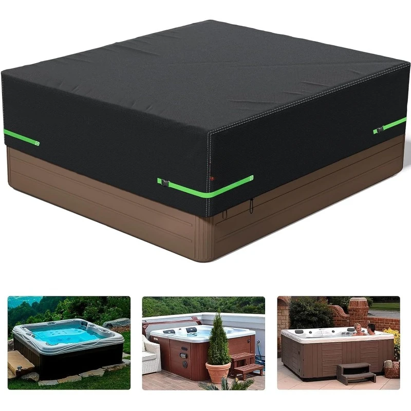 Rectangular Pool Cover for Above Ground Pools, Solar Oval Covers Frame Heavy Duty Winter Ideal Waterproof and Dustproof