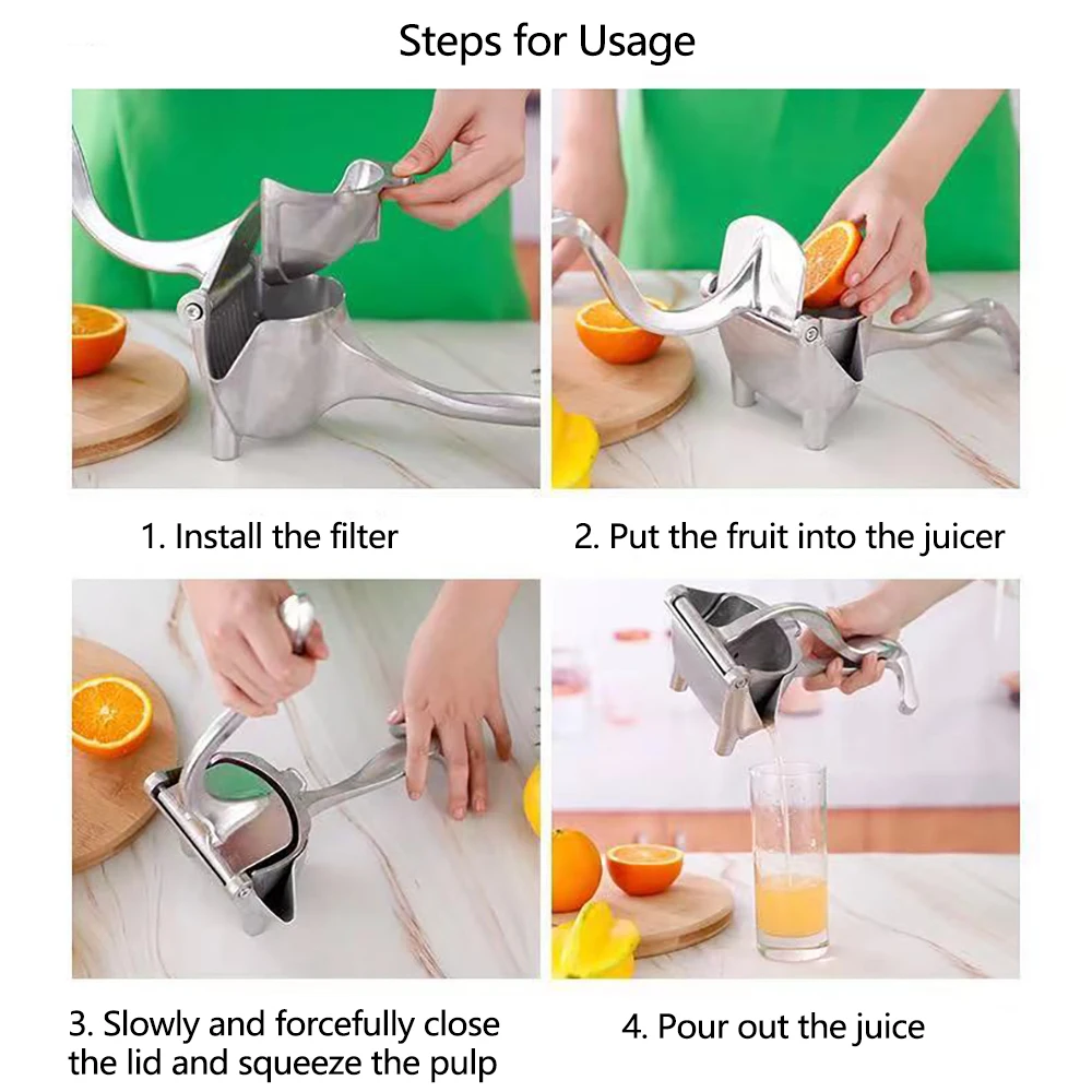 Kitchen Accessories Juicers Manual Juice Squeezer Hand Pressure For Orange Lemon Squeezer Kitchen Tool Aluminum Alloy